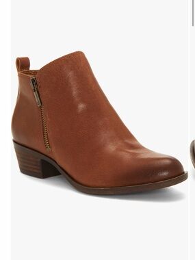 Lucky Brand Basel Leather Ankle Boot with Side Zip